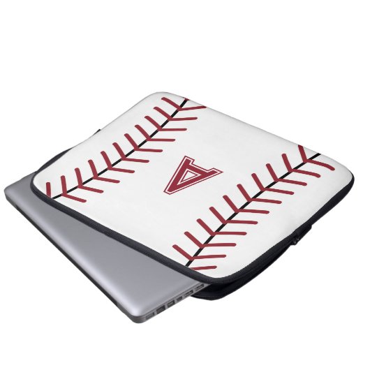 Monogram Baseball-Notebookgehäuse Laptopschutzhülle (Vorne Knopf)
