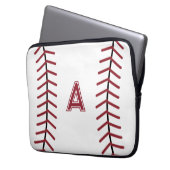 Monogram Baseball-Notebookgehäuse Laptopschutzhülle (Vorderseite Links)