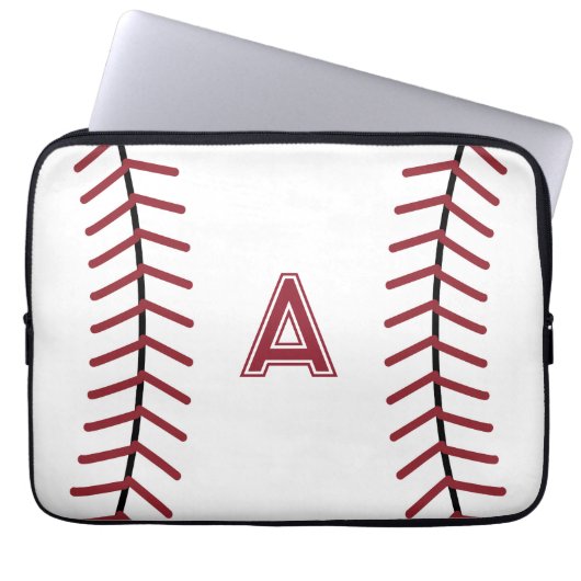 Monogram Baseball-Notebookgehäuse Laptopschutzhülle (Vorderseite)