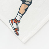 Monogram Baseball player Modern sport pattern Fleecedecke (Ecke)