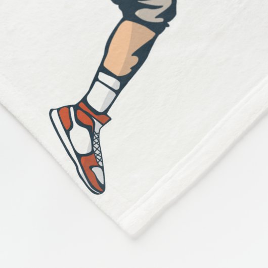 Monogram Baseball player Modern sport pattern Fleecedecke (Ecke)