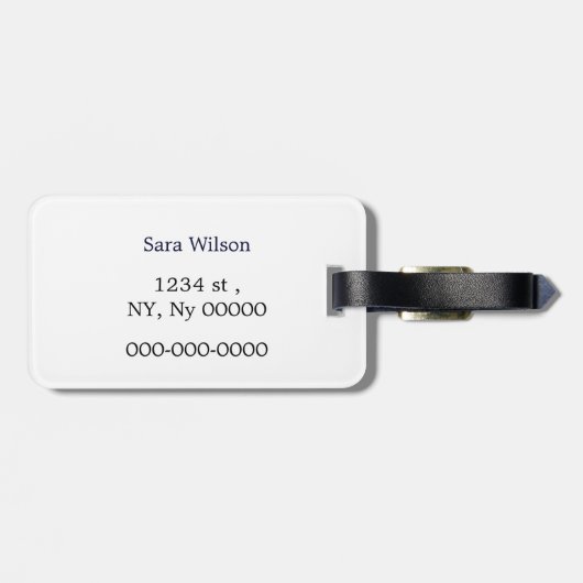 Monogram Baseball Sportmuster Gepäckanhänger (Rückseite horizontal)