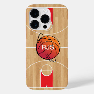 Monogram Basketball auf Basketballfeld Case-Mate iPhone Hülle