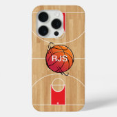Monogram Basketball auf Basketballfeld Case-Mate iPhone Hülle (Rückseite)