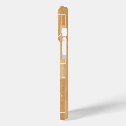 Monogram Basketball auf Basketballfeld Case-Mate iPhone Hülle (Rückseite / Links)