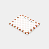 Monogram Basketball Balls auf Weiß Post-it Klebezettel (angewinkelt)