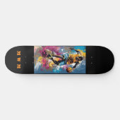 Monogram Basketball Einzigartiges Design-Skateboar Skateboard (Horizontal)