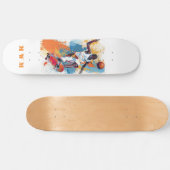 Monogram Basketball Einzigartiges Design-Skateboar Skateboard (Horizontal)