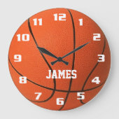 Monogram Basketball Große Wanduhr (Vorderseite)