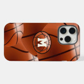 Monogram Basketball iPhone Hülle (Rückseite (Horizontal))