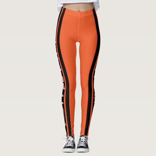 Monogram Basketball Orange Leggings (Vorderseite)
