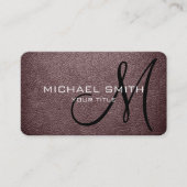 Monogram Bazaar Leather Look Visitenkarte (Vorderseite)