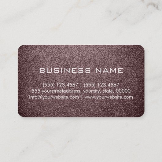 Monogram Bazaar Leather Look Visitenkarte (Rückseite)