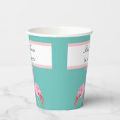 Monogram Beach House Aquamarin Flamingos Marine Bl Pappbecher (Links)