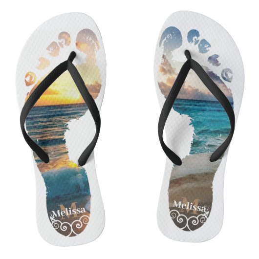 Monogram Beach Sunset Badesandalen (Fußbett)