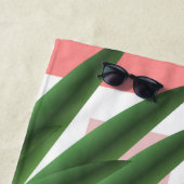 Monogram Beach tropical Geometric Palm Blätter Strandtuch (Beispiel)