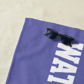 Monogram Beach Water Polo Swim Team Lila Strandtuch (Beispiel)