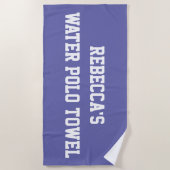 Monogram Beach Water Polo Swim Team Lila Strandtuch (Vorderseite)