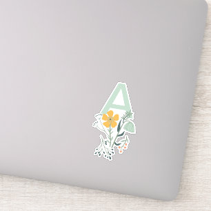 Monogram Beautiful Botanical Floral Personalize Aufkleber