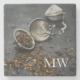 Monogram Beautiful Teelover Design Steinuntersetzer