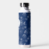 Monogram Beautiful Wild Blume Doodles Muster Trinkflasche (Links)