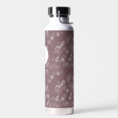 Monogram Beautiful Wild Blume Doodles Muster Trinkflasche (Links)
