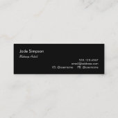 Monogram Beauty Sequin Niedlich Makeup Artist Lips Mini Visitenkarte (Rückseite)