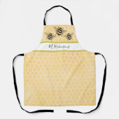Monogram Bee Honeycomb Honey bee  Schürze (Vorderseite)