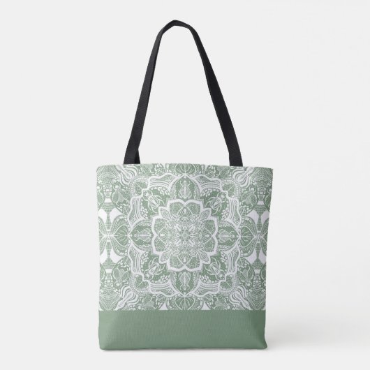 Monogram Beetles Mandala Tote Bag Tasche (Rückseite)