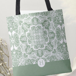 Monogram Beetles Mandala Tote Bag Tasche