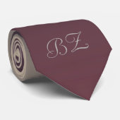 Monogram Beige Gray Gray Mauve Ombre verblasst Krawatte (Gerollt)