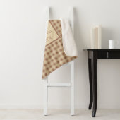 Monogram Beige Rost Buffalo Kariert Rustikales Lan Sherpadecke (Beispiel)