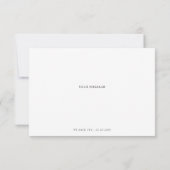 Monogram benutzerdefinierte Skriptnamen Schwarze H Dankeskarte (Rückseite)