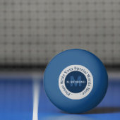 Monogram . Benutzerdefinierter Text auf nice blue Tischtennisball (Netto)