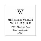 Monogram Berry Laurel Branches Rücksendeadresse Permastempel (Design)
