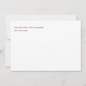 Monogram Berry Wine Gold Wedding Save the Date (Rückseite)