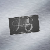 Monogram Beruflich Black Metal Textured Magnet (Beispiel)