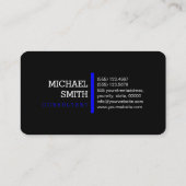 Monogram Beruflich Blue Modern Visitenkarte (Rückseite)