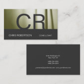 Monogram Beruflich Chic Business Card Visitenkarte (Vorne/Hinten)