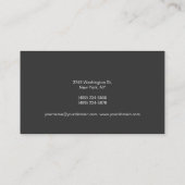 Monogram Beruflich Chic Business Card Visitenkarte (Rückseite)