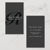 Monogram Beruflich Elegant Fashion Designer Visitenkarte (Vorne/Hinten)