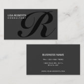 Monogram Beruflich Elegant Makeup Artist Visitenkarte (Vorne/Hinten)