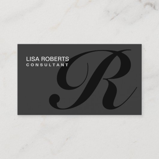Monogram Beruflich Elegant Makeup Artist Visitenkarte (Vorderseite)