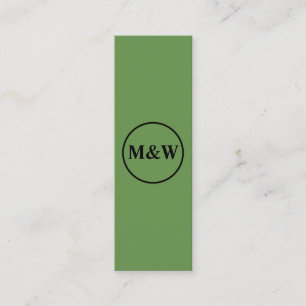 Monogram Beruflich Elegant Mini Visitenkarte