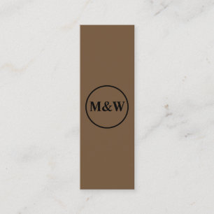 Monogram Beruflich Elegant Mini Visitenkarte
