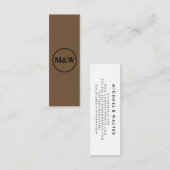 Monogram Beruflich Elegant Mini Visitenkarte (Vorne/Hinten)