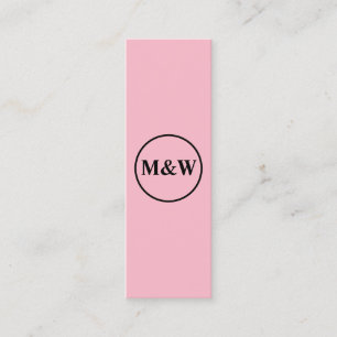 Monogram Beruflich Elegant Mini Visitenkarte