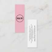 Monogram Beruflich Elegant Mini Visitenkarte (Vorne/Hinten)
