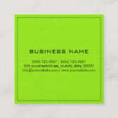Monogram Beruflich Elegant Modernes Limon Quadratische Visitenkarte (Rückseite)