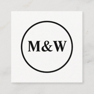 Monogram Beruflich Elegant Quadratische Visitenkarte